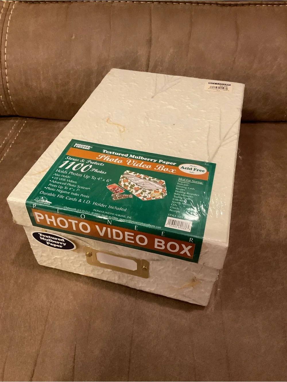 Vintage Textured Mulberry Paper Photo/Video Box